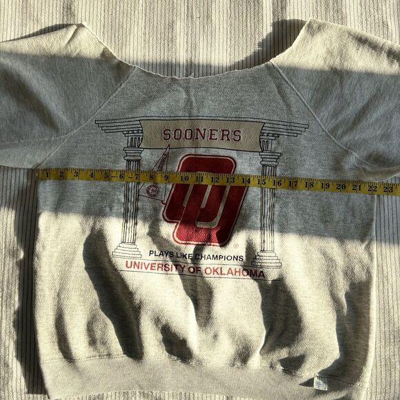 Vintage 80s Discus Athletic Sweatshirt OU Oklahoma Sooners Football Medium USA - Picture 9 of 16